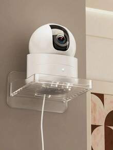 1个壁挂式摄像头支架，免钻孔粘贴式，家用收纳架，固定式监控支架托盘 - 彩色 - 查看 1