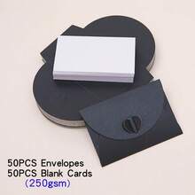 100pcs, 50pcs Small Envelopes With 50pcs Blank Cards, Pearlescent & Sturdy Mini Envelopes, DIY Blank Cards For Greeting, Suitable For Wedding, Birthday, Party, Valentine's Day, Christmas, Invitation - Multicolor - View 6