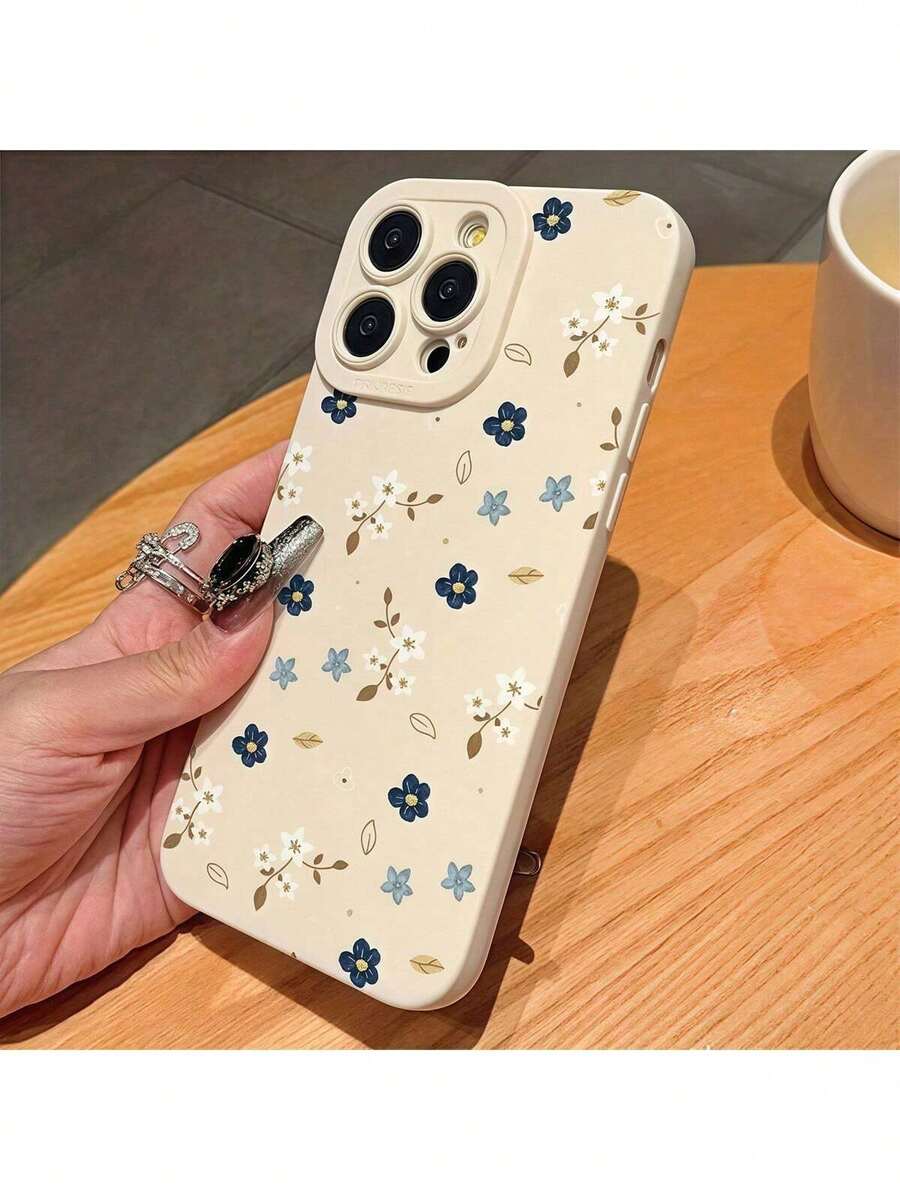 Funda para teléfono 1 funda para teléfono con estampado de plumas y flores, compatible con phone 16Pro Max, 15, 14 Plus, 13, 12, 11, funda protectora personalizada para teléfono - Multicolor 3 - Ver 1