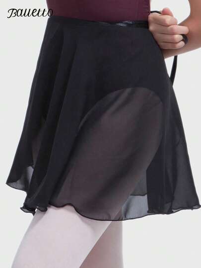 balletto 1pc Adult Women's Chiffon Ballet Tutu Skirt, Short Ballet Dance Half Tutu Skirt For Performance