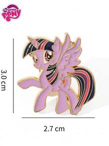 12 件 My Little Pony 可爱有趣的暮光闪闪、彩虹破折号、萍琪派胸针，适用于衣服、文具、背包、包、背带，适合作为送给朋友、家人、同事的礼物，可全年使用胸针