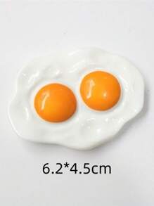 1pc Creative Home Magnetic Refrigerator Sticker - Realistic Resin Bread, Egg, Coffee Cup Decor Accessories, Lovely Kitchen & Home Decorations, Office Whiteboard Message Magnets