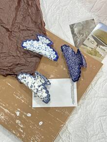 1pc Women's Elegant Wavy Claw Hair Clip, Acetate Hair Claw Suitable For Holiday & Valentine's Day Gifts Fall Hair Accessories Autumn Claw Clips Leopard Print Hair Clutch Fashion Clips For Hair Winter For Vacation Outfits Woman Summer Beach - Multicolor - View 6