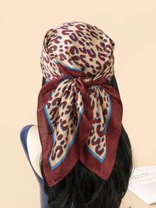 1pc 70cm Floral Print Women Silk Scarf, Women Bandana & Square Scarf, Hair Accessories, Headband, Hair Tie, Hair Wrap, Fashion Accessory, Abaya, Suitable For Beach, Vacation And Daily Life, Adds Accent To Your Style - Multicolor - View 22