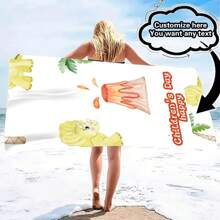 Personalized Beach Towel With Name Or Letter Combination - Super Absorbent & Microfiber Bathroom & Pool Towel, Suitable For Teens And Adults, Quick-Dry Soft Beach Towel With Cartoon Design, Ideal Gift For Boys And Girls Bathroom Decor Summer Travel Essentials Travel Accessories Beach Essentials