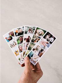 1/4/6 Customized Photo Booth Photo - Personalized Souvenir With Photo And Text, Suitable For Parents, Grandparents And Pet Owners. 2D Printed Photo, Can Add Customized Information. - White Design 2 - View 4