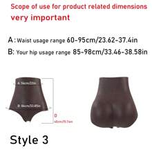 1 pezzo di Mutande modellanti in silicone con imbottitura per il sedere, di colore nero africano, ad alta elasticità e indossabili, per esaltare le curve del corpo e la sicurezza di sé.