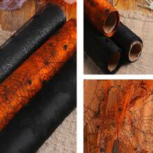 1 Stück Halloween Spinnennetz Cut Out Tischläufer, 100% Polyester Tüll, Party Tischdekoration Tuch, Heim Halloween Dekoration