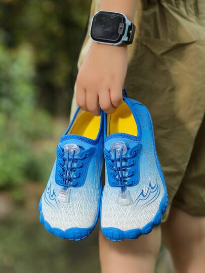 Calçados aquáticos infantis para praia/natação, confortáveis, de secagem rápida, antiderrapantes e leves para travessia de riachos