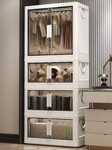 5/4/3/2/1 Layer Simple Adult Wardrobe, Thick Lightweight Plastic Clothes Closet For Small Space, Bedroom, Rental House, Kids Clothes Organizer