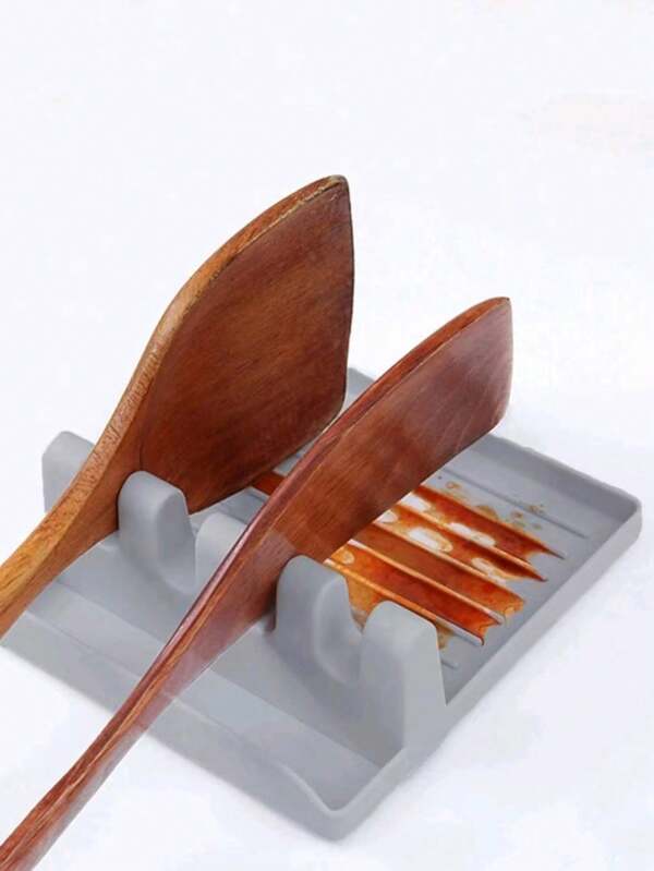 1pc Multifunctional Silicone Pot Lid, Spoon And Spatula Holder Kitchen Utensil Organizer, Kitchen Supplies