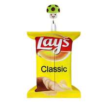 1pc Potato Chip Shaped Tissue Box Cover, Fabric Design For Living Room, Car, Home, Suitable For Various Scenes, Fruits, Barbecue Print - Multicolor - View 6