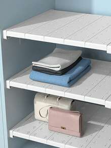 Wardrobe Nail Free Expandable Storage Partition, Kitchen Partition Board, Dormitory Cabinet, Cabinet Layered Shelf, Bathroom Storage Shelf