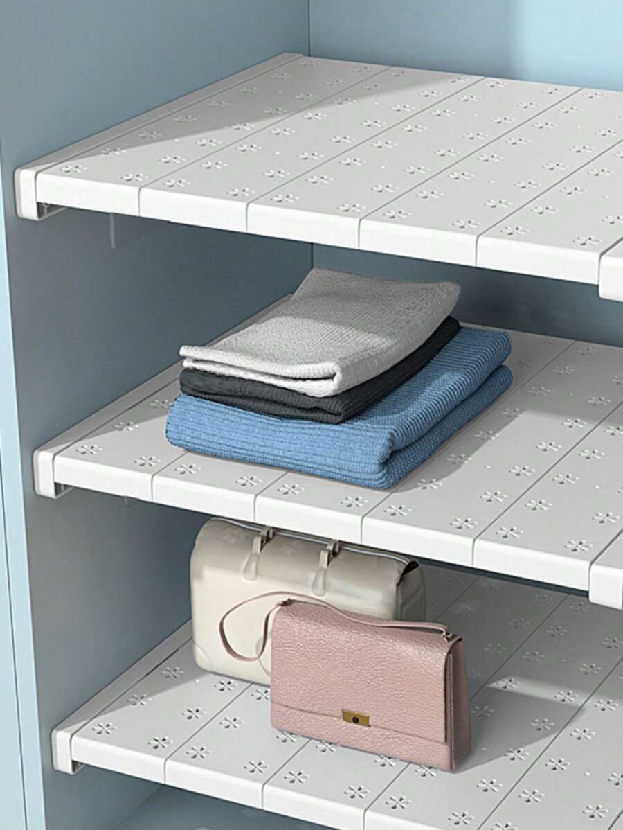 Wardrobe Nail Free Expandable Storage Partition, Kitchen Partition Board, Dormitory Cabinet, Cabinet Layered Shelf, Bathroom Storage Shelf