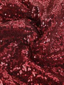 1pc Sparkly Embroidered Sequin Fabric Piece, Precut DIY Material For Dress, Wedding Gown, Bag, Tablecloth, Wedding Party Decor