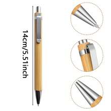 20 Stücke/Packung Bambus Holz Retraktable Kugelschreiber mit schwarzer Tinte 1mm, Nachfüllungen mit Gravur für Journaling, Geschenkset Stifte zum Schreiben, Büro- und Schulbedarf, Rückkehr zur Schule