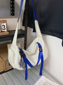 Bolso de hombro de estilo moderno 2025, marca, estilo japonés de Harajuku, bolso cruzado versátil de gran capacidad unisex, bolso de mensajero estudiantil