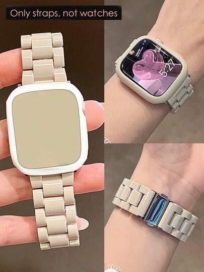 1 件兼容 表带夏季透明小树脂 表带特点是薄、防水、半透明，兼容 表带 Ultra9/2 系列 8/7/6/5/43/2/1 系列适用于 40/41/38mm44/45/42/49mm 优点价格实惠，质量好智能手表配件附赠拆卸工具