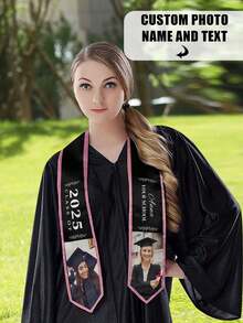 Cinta de graduación personalizada 2025, con logotipo personalizado, texto, foto, graduación personalizada según tu diseño, idea de regalo de graduación, duradera, grabada, colorida, bonita, adorable, divertida, kawaii, y2k, elegante, unisex, casual, personalizada, única, regalos ideales para él, regalos ideales para ella, ella, novio, novia, familia, amigos, para aniversarios, para el Día de San Valentín, para el Día de la Madre, para cumpleaños, para el Día del Niño, para el Día del Padre, para graduación, para bodas, para inauguración de casa - Multicolor - Ver 22