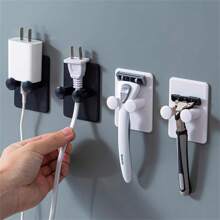 1pc No Drill Bathroom Organizer Razor Holder Hooks Wall Mount
