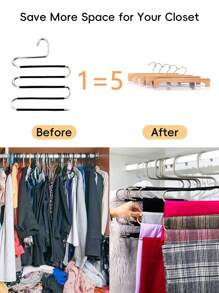 1pc Stainless Steel Hanger, Multiple Colors Available, Non-Slip Space Saving Clothes Storage Rack For Pants Jeans Scarves, Multi-Function Hanger, Wardrobe Organizer, Holiday Decoration Home Decor Spring Decoration