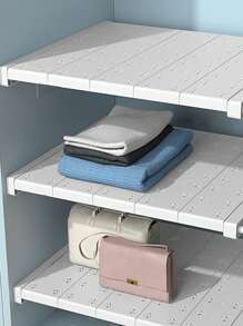 Wardrobe Nail Free Expandable Storage Partition, Kitchen Partition Board, Dormitory Cabinet, Cabinet Layered Shelf, Bathroom Storage Shelf