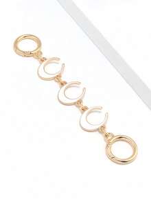 1pc/2pcs Heart & Moon White Chain Extension, 6.3 Inch & 6.5 Inch, Wallet Accessories Handbag Strap Extension Chain, For Handbag, Purse, Pouch, Y2K Accessories, Bag Strap Extender, Replacement Chain For Handbag, Crossbody, Shoulder Bag - Multicolor - View 16