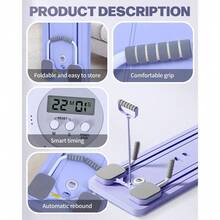 2025-NEWUpgrade Multi-Functional Full-Body Workout Trainer, Automatic Rebound Ab Roller, Core Strength And Abdominal Training For Men And Women, Durable Pilates Board For Home And Gym Use - Light purple - View 2