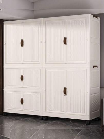 Armoire de rangement pliable sans installation, organisateur de maison pour vêtements et jouets de bébé, plastique épais. Organisateur de stockage pour femme, essentiels de voyage, rentrée scolaire