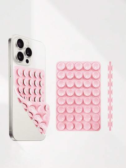 1個/3個 シリコン吸盤式スマホホルダー、40個の両面滑り止め設計、ハンズフリースタンド、飛行機旅行に必需品、あらゆるスマートフォンに対応、セルフィーやビデオ撮影に適しています