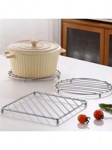 1 件方形和圆形餐垫、耐热厨房桌旗、杯垫、餐垫、厨房小工具 - 彩色 - 查看 2