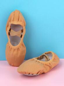 Children's Soft Sole Ballet Dance Shoes, Tan Color, For Girls, Toddler Ballet Shoes - Camel - View 5