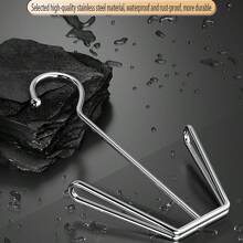 1pc Stainless Steel Shoe Rack Coat Hanger - Space-Saving Metal Storage Hooks For Jackets, Hats And Slippers, Suitable For Indoor And Outdoor Use, Entry Organizer | Stylish Metal Design | Stainless Steel Structure, Shoe Storage Box, Wall-Mounted Shoe Storage Box