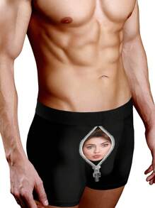 Custom Boxer Briefs For Man Underwear Printed With Girlfriend Funny Face Photo With Funny Zipper Romantic Cute Adorable Unique Custom Underwear Gifts For Boyfriend Husband Him Valentine's Day Birthday Anniversary Christmas Wedding Holiday Novelty Cozy Colorful Printed Face Boxer Shorts Personalized Men's Underwear Custom Photo Boxer Briefs Gift For Him Boyfriend Husband Family Friends,Dawg,Colorful,Cute,Adorable,Contracted,Funny,Custom,Unique,Customized,Personalized,Ideal Gifts For Him,Ideal Gifts For Her,Boyfriend,Girlfriend,Family,Friends,Her