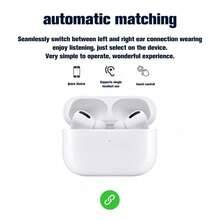 1pc Wireless Bluetooth Earbuds With Microphone, Touch Control, Noise-Proof, Extra Long Battery Life, Compatible With IPhone/ And Other Smartphones - White - View 5