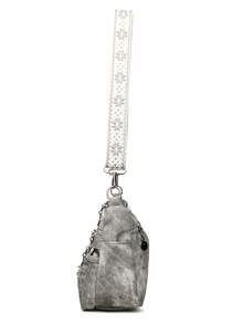 Bolso cruzado de material suave para mujer, bolso de hombro para mujeres de mediana edad, nueva versión para primavera/otoño - Gris - Ver 6