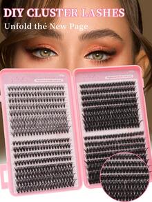 640pcs Eyelash Cluster, D Curl, 30D+40D60D+80D Curl 8-16mm DIY Lashes, Natural Look & Super Thick & Smart & Super Soft & Ultra Light Reusable Individual Segment False Lashes Extension Kit, Suitable For Beginners For Daily Life & Wedding & Date & Party & Music Festival & Halloween Uselash Clusters,Eyelash Clusters,Individual Eyelashes,Lashes,Fake Lashes - D - View 7
