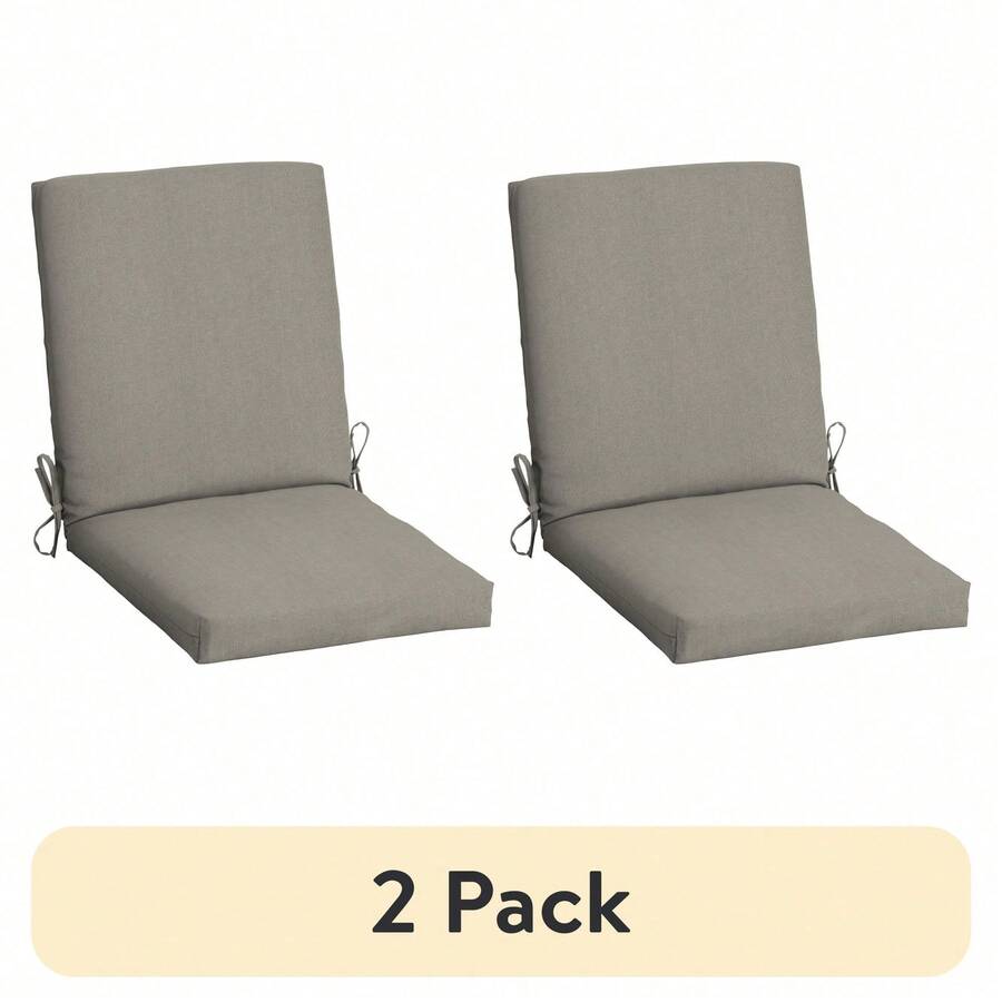 (Paquete de 2) Cojín rectangular para silla de exterior Mainstays de 37"L x 19.5"W color tostado, 1 pieza - broncearse - Ver 1