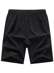 Women's Lightweight Quick-Dry Athletic Shorts With Drawstring Waist & Zipper Pockets, Slim Fit Workout Shorts For Gym, Running, Training And Casual Wear - Black - View 3