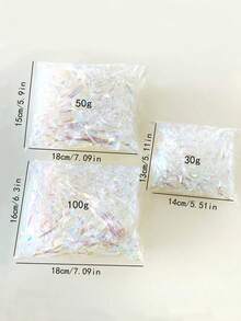 30g/50g/100g 3mm Chất liệu nhồi Raffia óng ánh, nhồi cho ngày lễ tình nhân, lễ Phục sinh, Giáng sinh, hộp quà sinh nhật trang trí - Màu trắng trong suốt đầy màu sắc - Xem 4