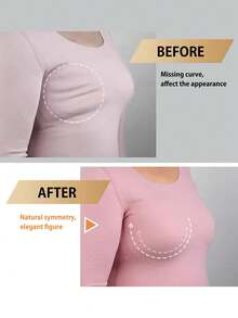 ANGDIE 1pc Silicone Triangle Breast Prosthesis, Artificial Silicone Breast Form Chest Pad, For Women General Post-Mastectomy Use - Khaki - View 6