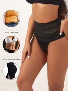 3pcs High Waist Seamless Shaping Breathable Lace Tummy Control Panty For Women,Postpartum Slimming Underwear