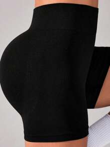 Short ajustado negro moldeador para mujeres - Tela suave y elástica para usar todo el día