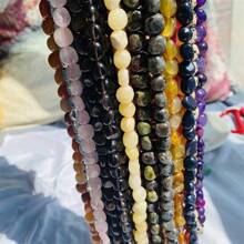 1PC(30-40pcs)Natural Gem Tumble Stone Crystal Bracelet Amethyst Citrine Clear Quartz Green Aventurine Rose Quartz Moonstone Asymmetric Stretch Beads Nuggets Quartz Bracelets Bangles Crystal Wristband For DIY