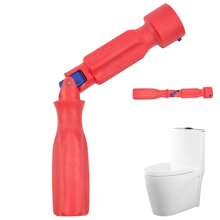 1pc Red Toilet Seat Stabilizer Tool | One-Tighten Anti-Slip Grip For Wobbly Toilets | No Tools Needed, Rust-Resistant Design | DIY Bathroom Repair Essential