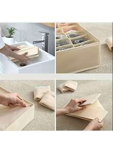 Socken- und Unterwäsche-Organizer-Trennwände, faltbarer Stofforganizer für Schubladen, Schrank-Organizer und Aufbewahrungsboxen zum Organisieren von Socken, Unterwäsche, Krawatten, Schlafzimmer, Organizer