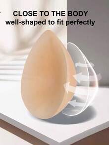 ANGDIE 1pc Silicone Triangle Breast Prosthesis, Artificial Silicone Breast Form Chest Pad, For Women General Post-Mastectomy Use - Khaki - View 7