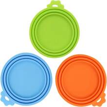 1 pezzo - Coperchio in silicone sigillante per barattoli di cibo per animali domestici, di colore casuale, con chiusura a pressione anti-muffa e impermeabile, utensile universale per la conservazione degli alimenti per frigoriferi/credenze