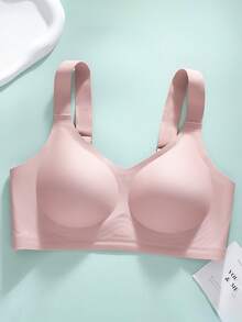 Plus Size Women Wireless Maternity Nursing Bra, Sleepwear For Summer - Multicolor - View 3