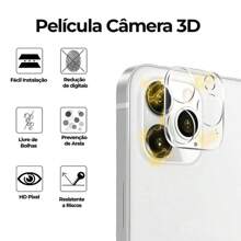 Película De Vidro 3d Lente Câmera Para iPho ne 11 12 13 14 15 Pro Max
